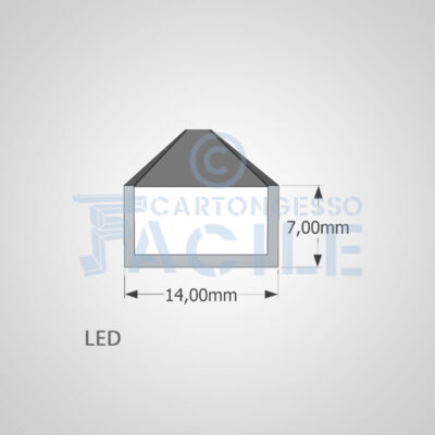 Art. FL 01 - Cartongesso con supporto per led