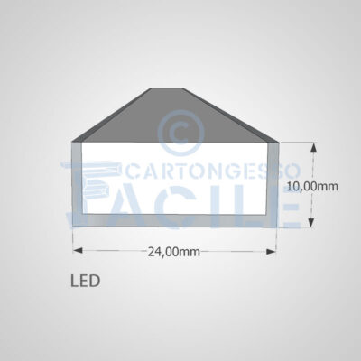 Art. FL 05 - Cartongesso con supporto per led